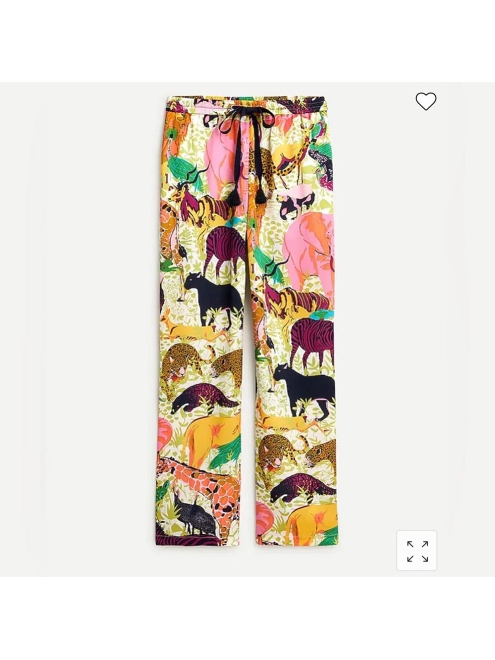 J. Crew Multicolor Animal Print Wide-Leg Pants